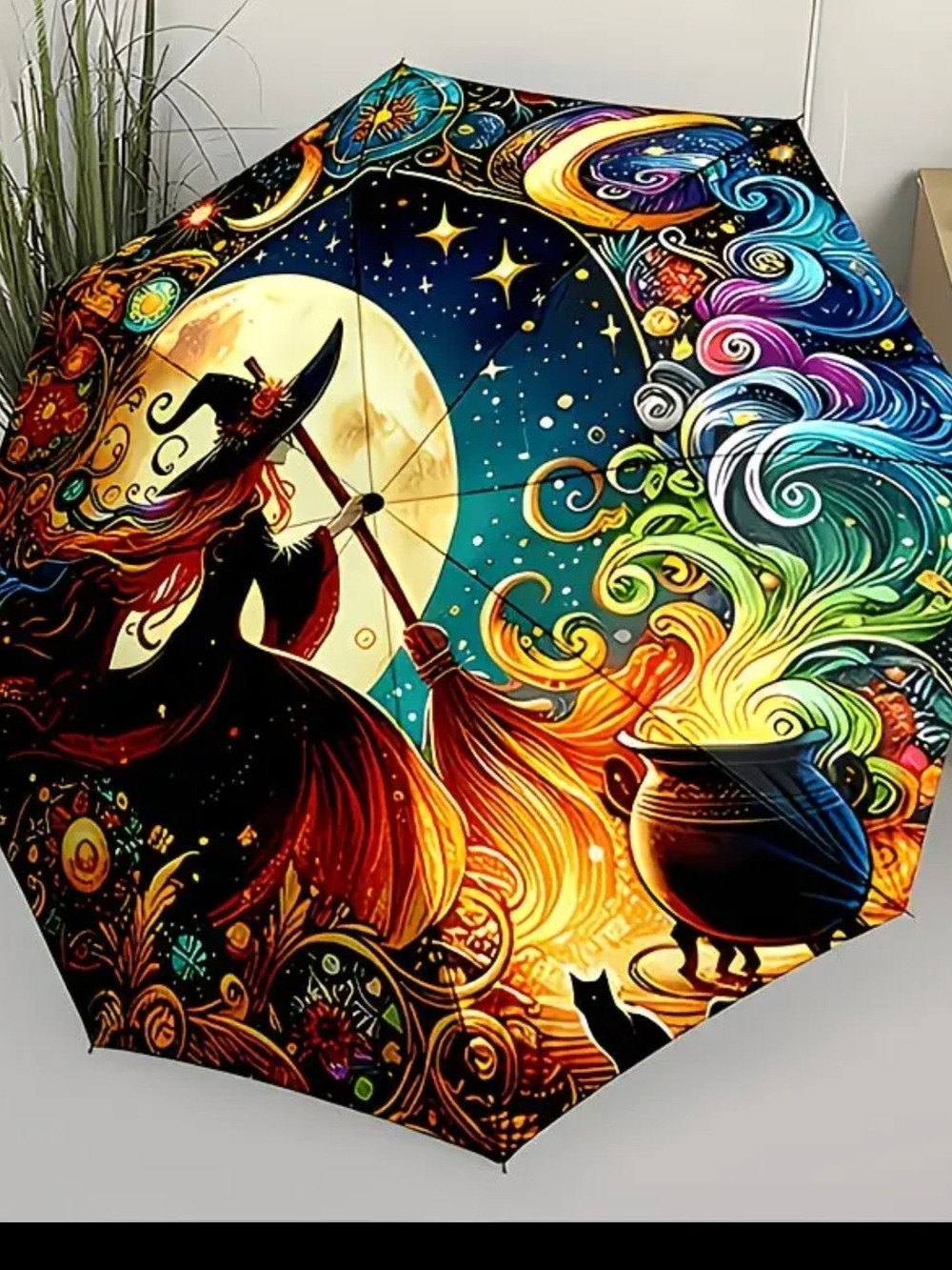 Witch Cauldron Magic Umbrella - Multicolor